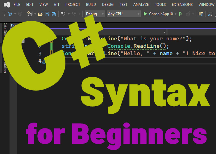  C# Syntax for Beginners -programing - csharp - -